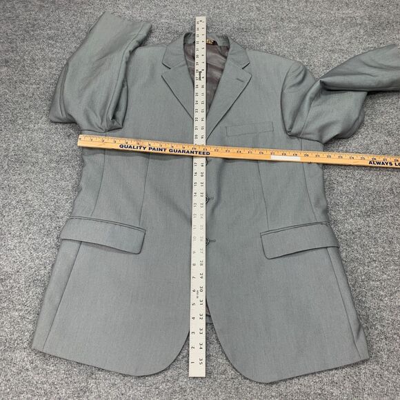 Caravelli Blazer Men 42S Silver Shoulder Pads 3 Button Sport Coat Italian Design - Picture 5 of 13